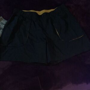 Motionwear Black and Gold Athletic Shorts